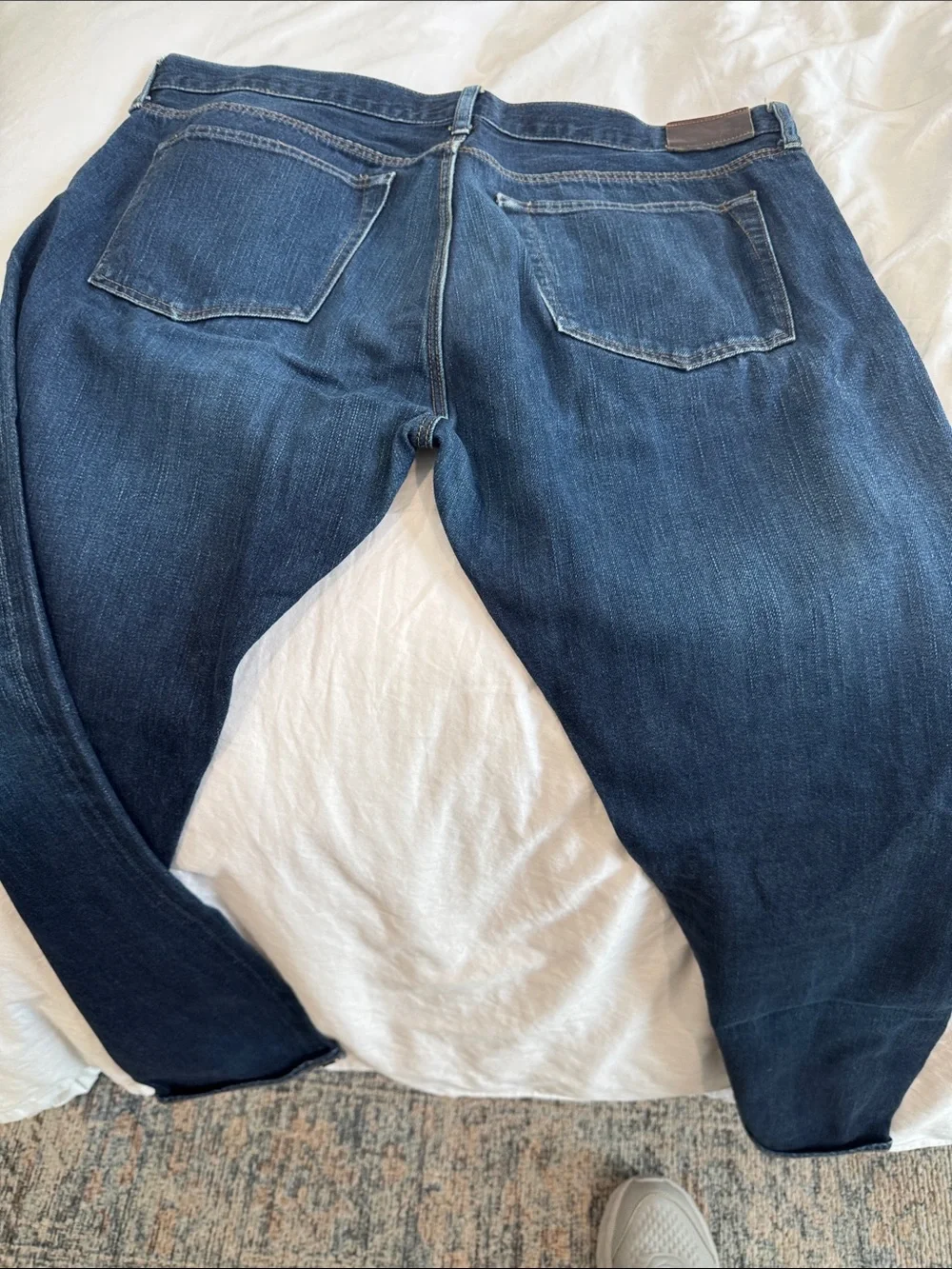 J Crew Men's Dark Blue Denim Jeans Slim Fit,Style 484,36 X 32 Button Fly